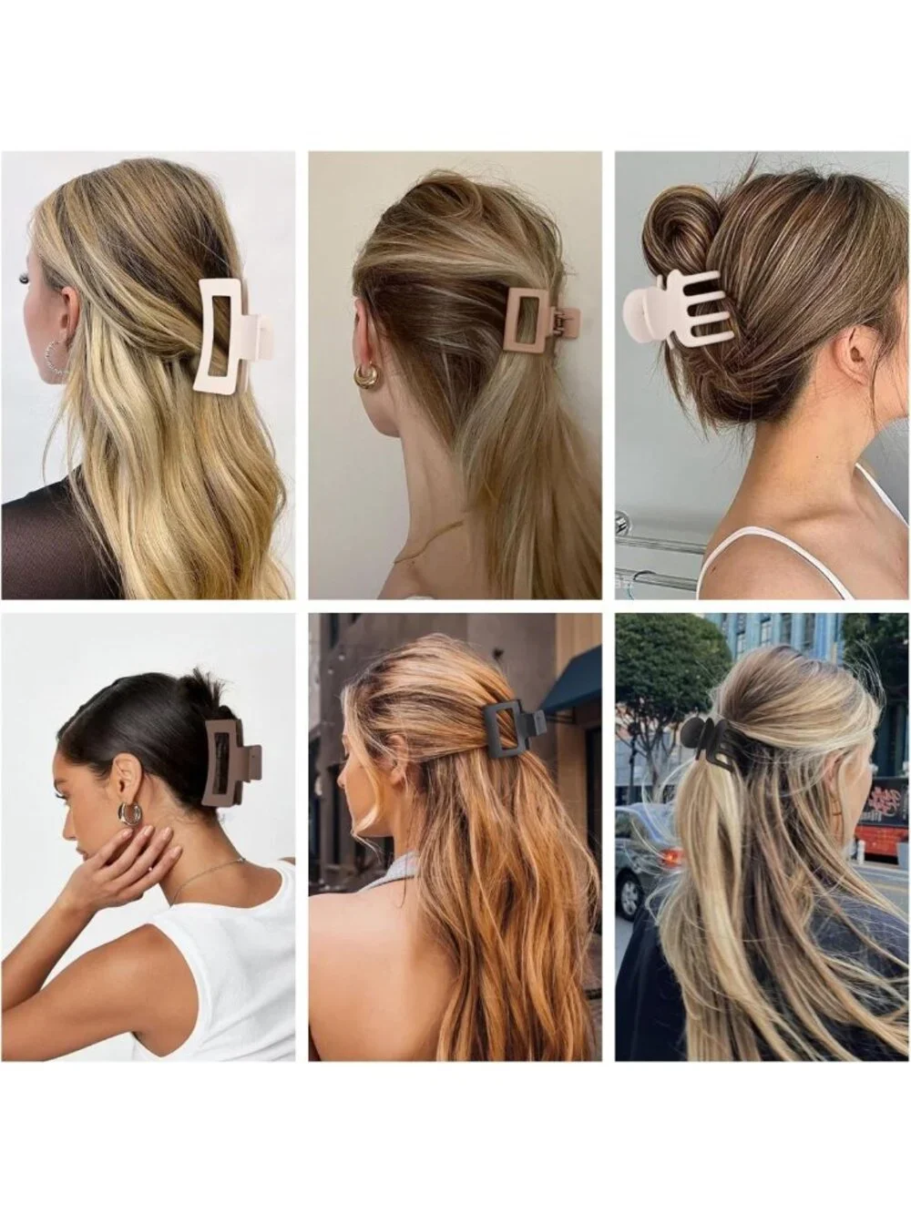 12 Pcs Hair Claw Clips Set for Women & Girls - Stylish Hair Accessories, 3